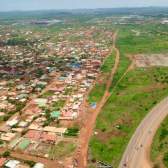 February 2016: Lubumbashi from the air (flying in for another ladies' shopping trip)